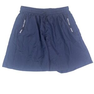 New Sport Mens Athletic Shorts XXL Navy Blue‎ Elastic Waist Zipper Pockets Gym